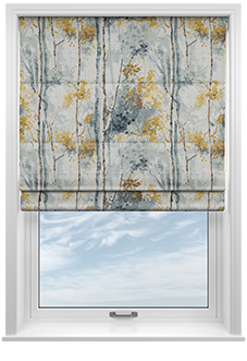 Silver Birch, Shadow - Twist&Fit Roman Blind